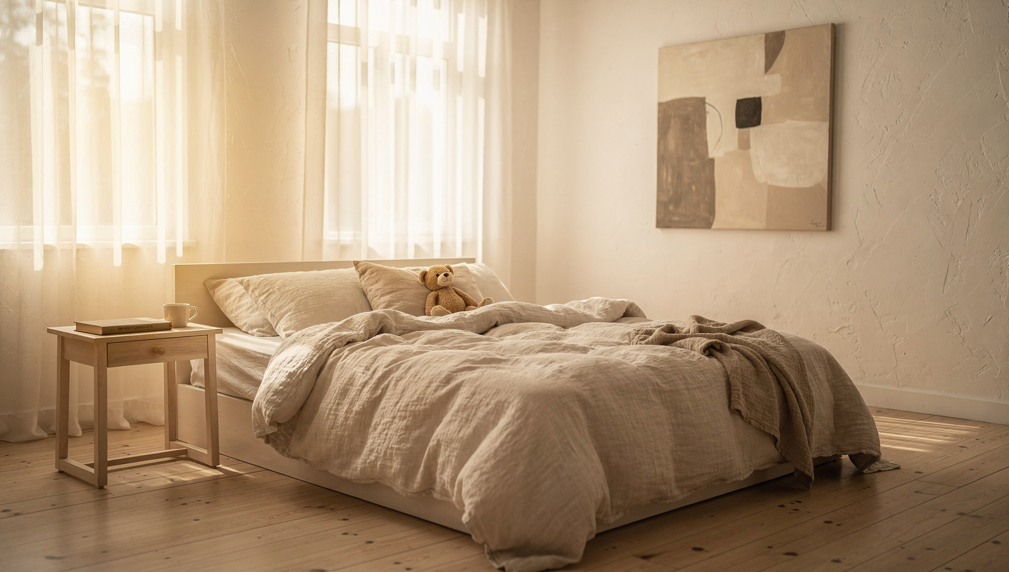 Bright modern bedroom