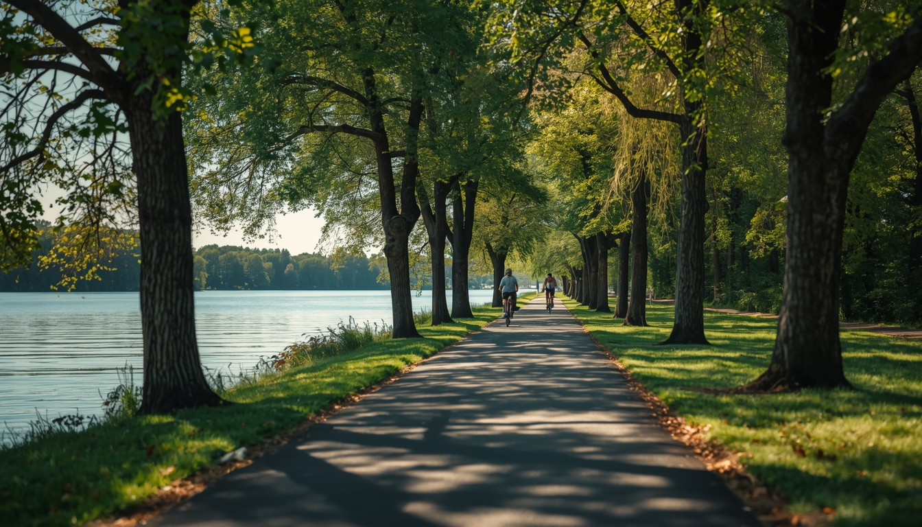Cycling trails waterfront