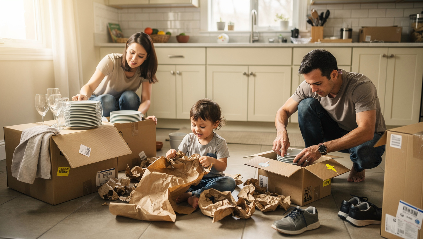 Family moving into new home